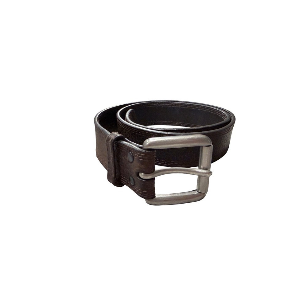 Ariat Mens Genuine Leather Dark Brown Belt Silver Buckle Size 36
